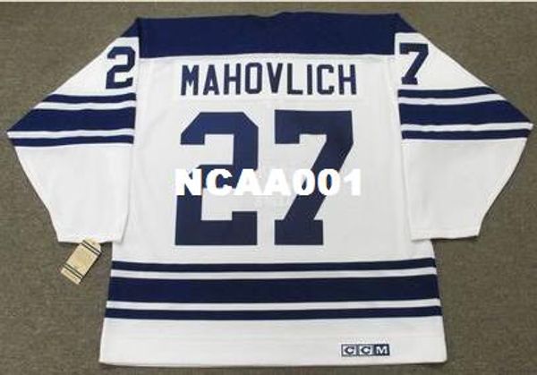

mens #27 frank mahovlich toronto maple leafs 1967 ccm vintage home away hockey jersey or custom any name or number retro jersey, Black;red