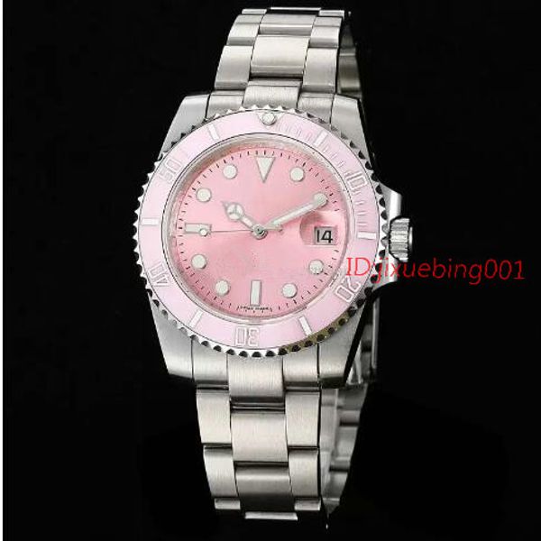 

116610ln pink dial ceramic bezel tainle teel apphire gla mirror automatic mechanical wonen wonen watch watche