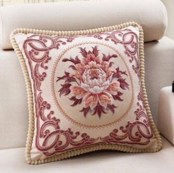 European Style Luxury Pillow Case Vintage Embroidery Cushion Cover
