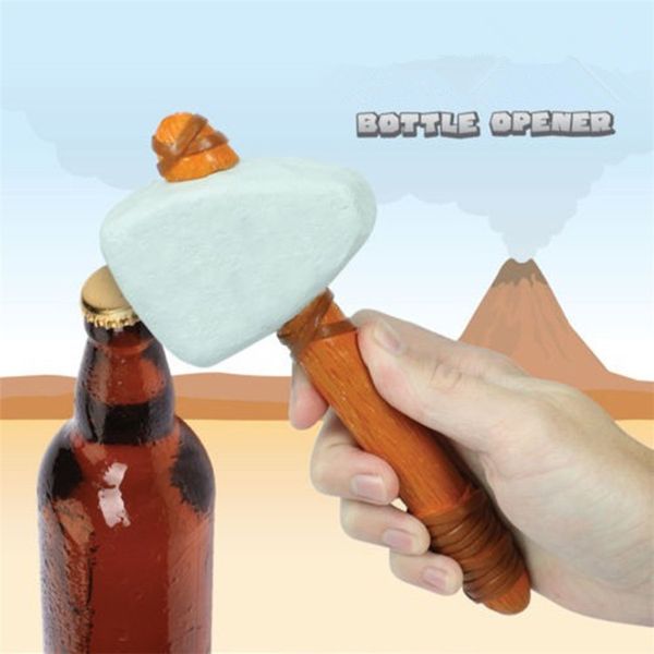 

hammer shaped beer beverage opener the stone age caveman bottle opener with leather strap tool bottle remover openers kitchen tools t1i378