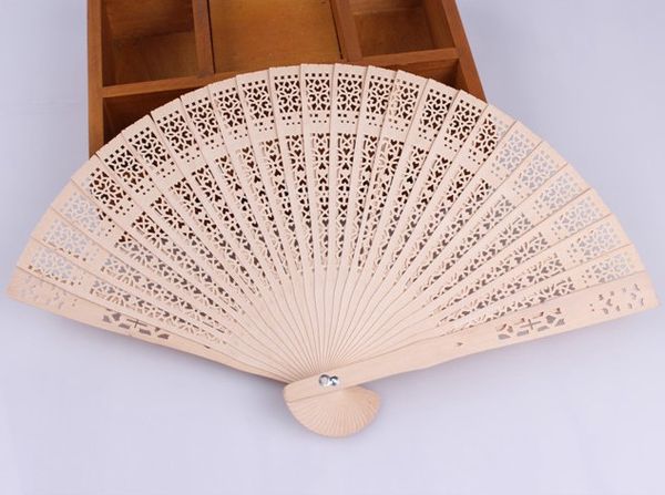 

Folding hand fan for lady chine e hollow wooden fan carved bamboo folding fan wedding gift hipping