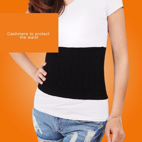 

women men cashmere fitness waist belt warmer wool waist gym support belt body building elastic protector lumbar support warmers, Black;gray