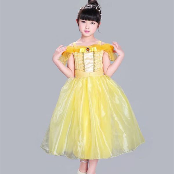

new 2018 halloween cosplay costume clothing children kids princess dresses costume party dress xmas clothing hh-a25, Red;yellow