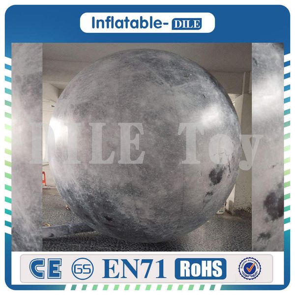 

door to door giant inflatable moon balloon, inflatable moon ball with led lights, moon balloon with led light