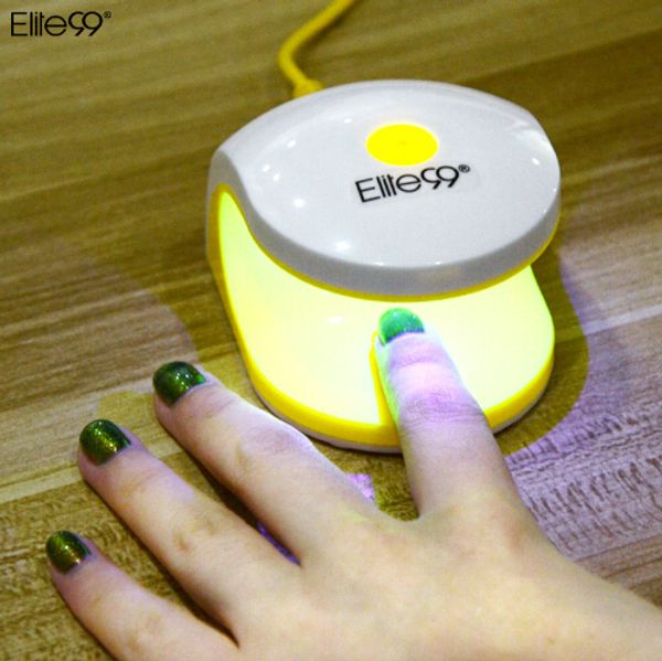

elite99 2w timing nail dryer mini led uv lamp for nail gel dryer curing lamp dryer manicure one finger light portable mini lamp
