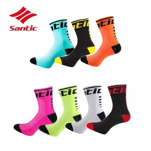 

santiccycling socks 5 pairs / lot men breathable bike socks anti-sweat basketball football soccer sport meias ciclismo, Black