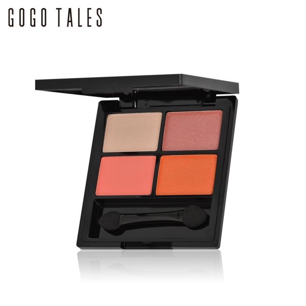 

4 color earth color wine red peach makeup color makeup plate eye shadow plate nude cosmetics matte pearl