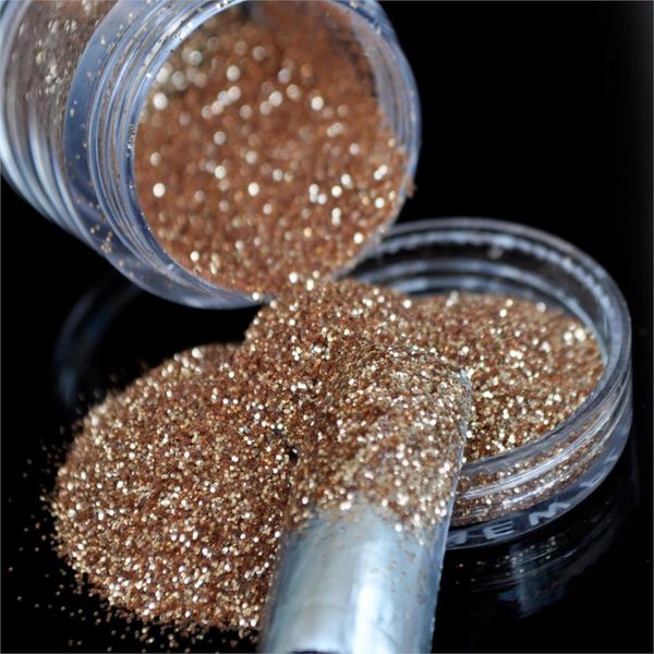 

wholesale- 0.2mm spackly bling light golden shining nail glitter dust powder for nails art diy decoration crafts n45, Silver;gold