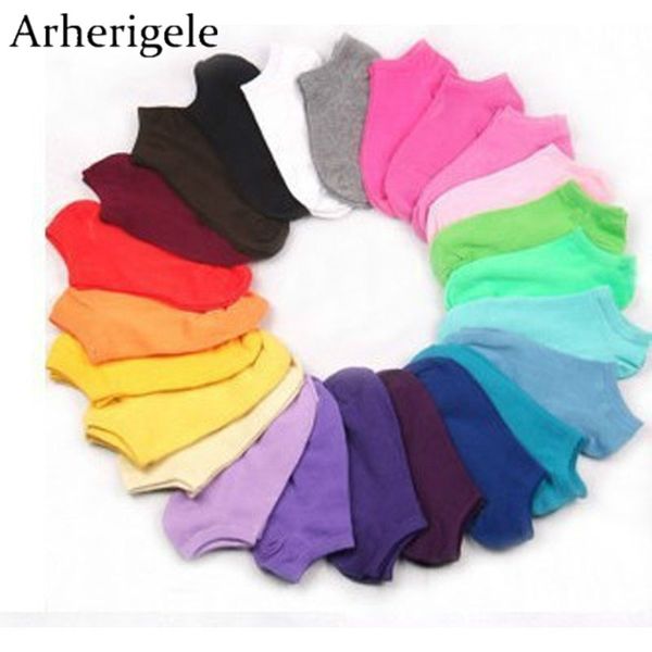 

arherigele 20pcs 10pair colorful invisible socks women boat socks summer cotton elastic ankle sock for female cute short, Black;white