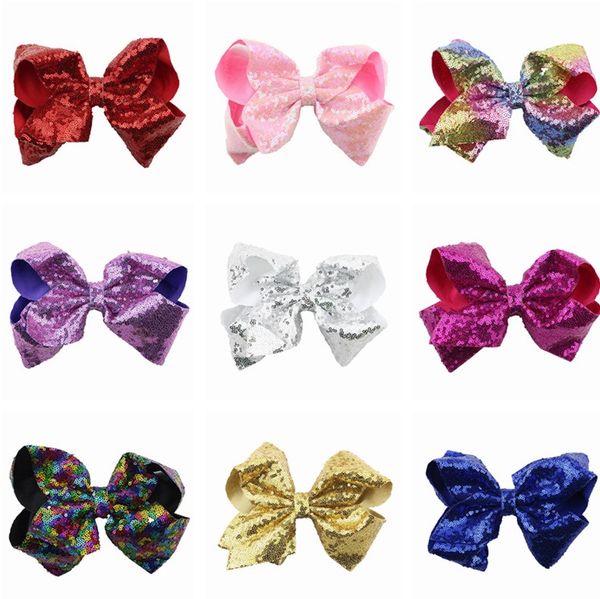 

wholesale children ribbon sequin butterfly hairpin children hair ornaments swallowtail bow baby birthday headdress hair clips t2i011, Slivery;white