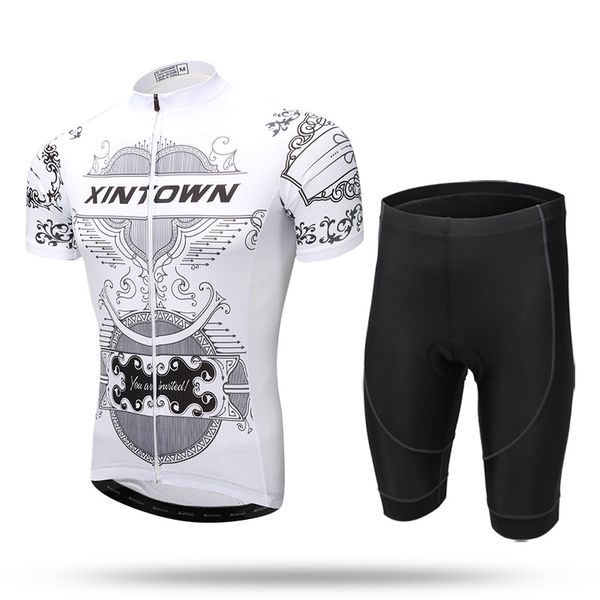 

2018 short-sleeved riding suits men women cycling suits bike fast drying wicking breathable bicycle riding jersey suit, White;black