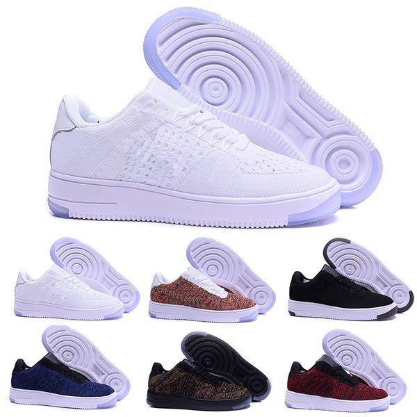 

nike air force 1 one flyknit Модные мужские туфли Low One 1 Мужчины Женщины Китай Повседневная обувь Fly Designer Royaums Тип Breathe Skate knit Femme Homme 36-45