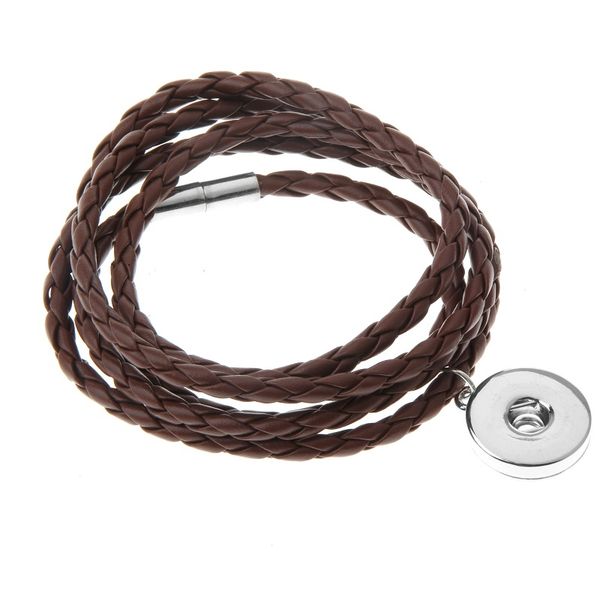 

noosa chunks ginger snaps jewelry multilayer pu leather 18mm snap button bracelet for women snap button jewelry, Golden;silver