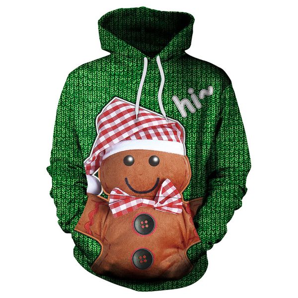 

feitong cute tracksuit women men fashion outwear loves' casual autumn winter christmas printing long sleeve hoodies sweatshirt, Black