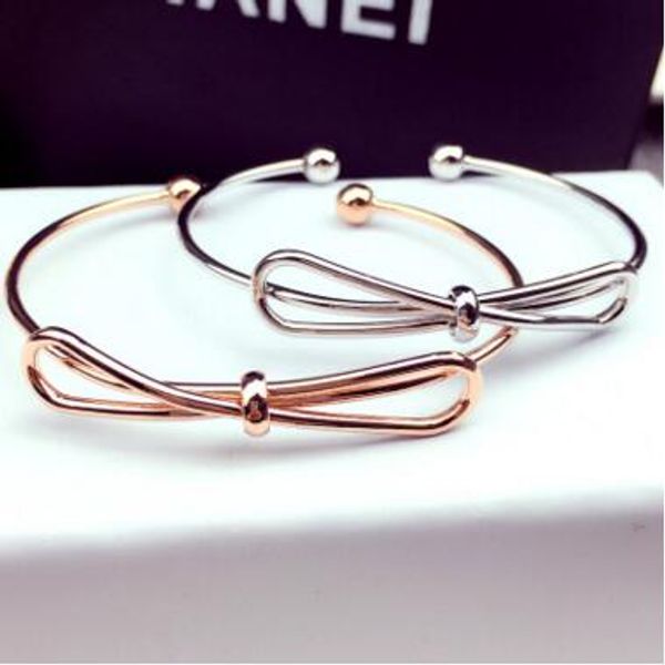 

lovely bow tie bracelet bangle opening metal bow bracelet rose gold bangle open cuff bracelet rose gold silver gold bracelets, Black