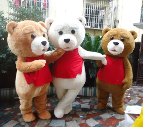 

teddy bear mascot costume teddy costume fancy dress clothing halloween party suit funny animal bear halloween costume 15 style, Red;yellow