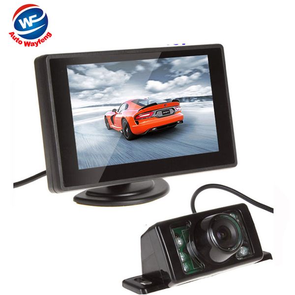 Video HD per auto 7LED Monitor per parcheggio automatico Monitor per specchietto per auto da 4,3 pollici con telecamera di retromarcia per retromarcia Visione notturna