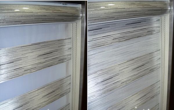 

unique design silver and gold color zebra blinds