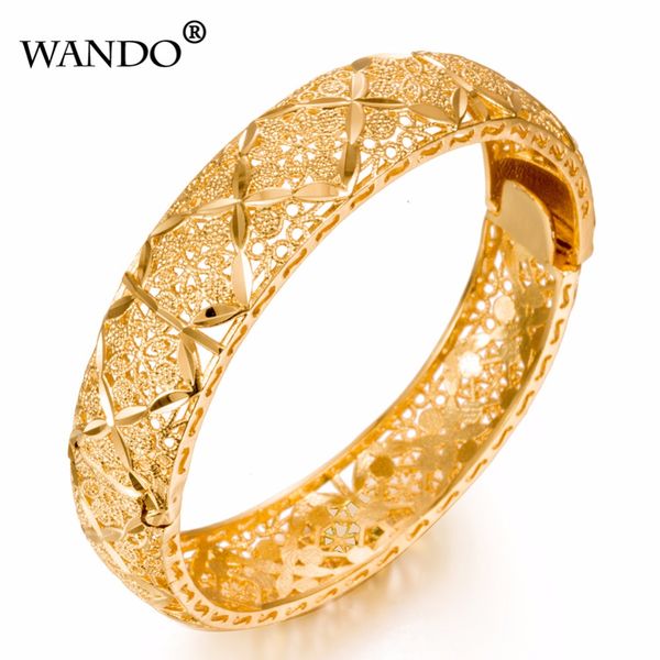 

wando luxury ethiopian bangles women 24k gold color dubai arabic bangles&bracelet african/arab/kenya/middle east wedding wb25, Black