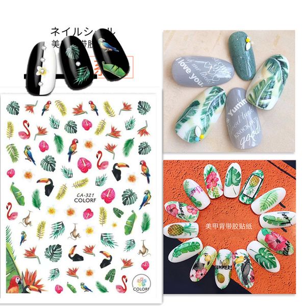 

ca-321 design 3d nail art sticker nail decal japan korea type decoration, Black