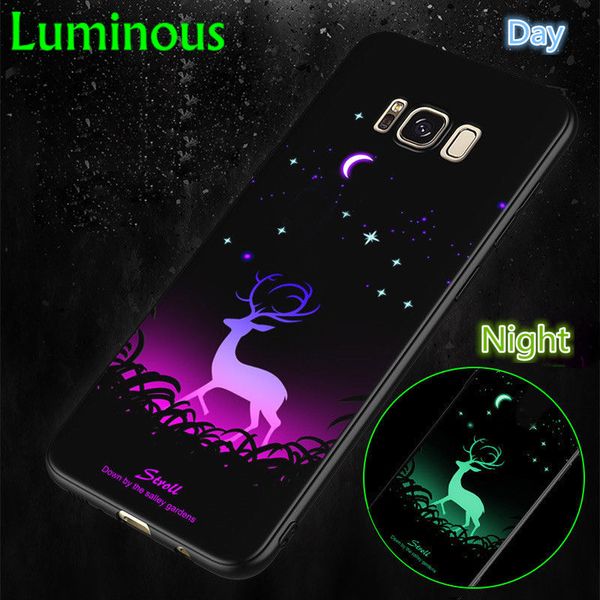 

wholesale luminous soft tpu protection phone case for iphone 7 7plus 6s 6plus 8 8plus x xs xr xs max back cover for samsung s9 phone case