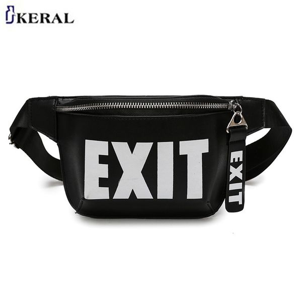 

women pu leather casual waist ba satchel fashion letter chest package single shoulder bag fanny pack heuptas pochete