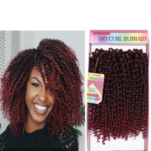 Kanekalon Ombre Braiding Hair Synthetic Crochet Braids Kinky Curly
