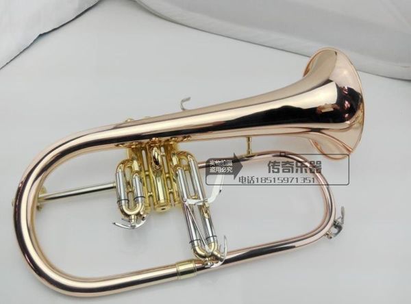 Flugelhorn Bemol profesyonel Fosfor bakır Trompet müzik aletleri Pirinç Trompete boynuz Ücretsiz nakliye