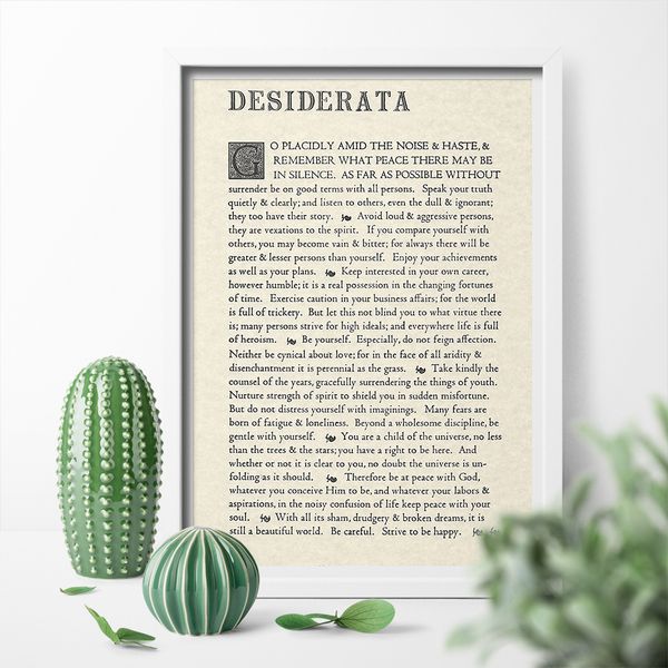 

retro poster the desiderata poem by max ehrmann canva painting canvas art print painting wall pictures for home decoration