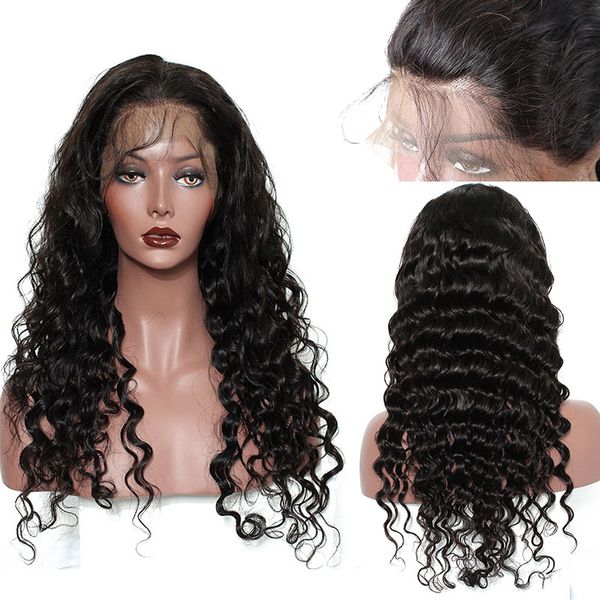 

brazilian loose wave lace front wigs with baby hair 100% brazilian virgin human hair lace front wigs for black women natural hairline wig