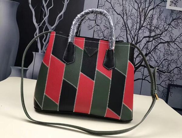 

1bg756 36cm double handles sewing thread totes bags,snap closure sides,1 inside flap pocket,nappa lining dust bag ing