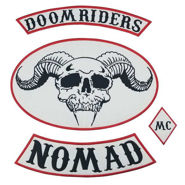 OUTLAW DOOMRIDERS BIKER MC FARBEN 1% er PATCH - VINTAGE echte ORIGINAL MOTORRAD CLUB WESTE