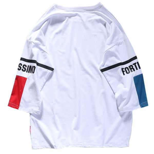 

Musver Letter Printed Patchwork T -Shirts Men 'S Summer Streetwear Cotton Mens Hip Hop Short Sleeve T Shirts Casual Tee Tops