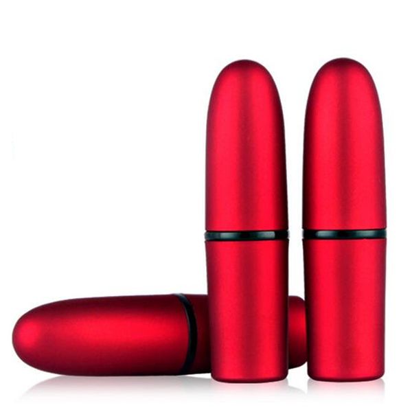 

Bullet Empty Lip Balm Tubes Container Lipstick Fashion Cool Lip Tubes Lipstick Tube Frosted Red Color DIY Good Quality