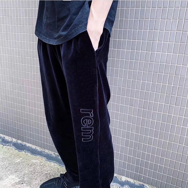 

18ss Крокодил х коробка логотип велюр трек длинные брюки Бегун брюки Брюки мода Муж
