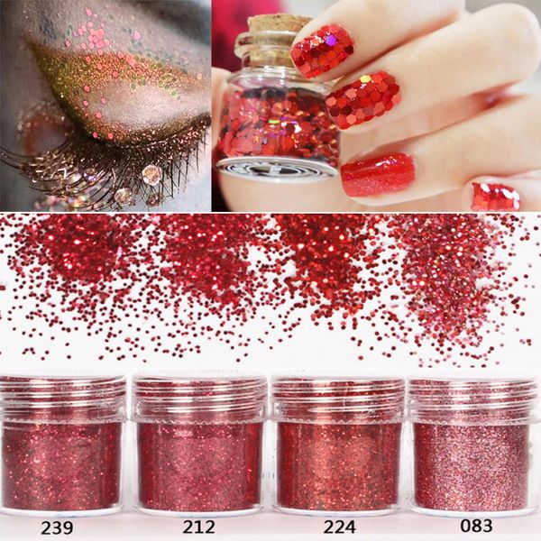 

red nail art shimmering powder ultrafine pigment manicure diy 10ml/bottle, Silver;gold