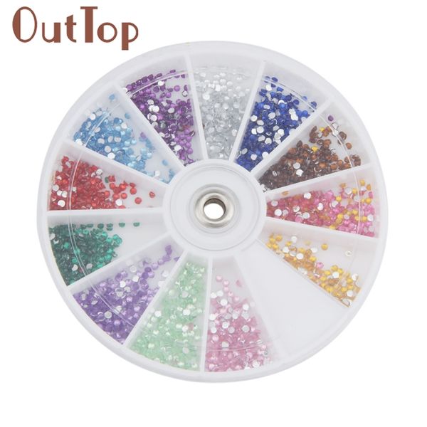 

out12 color 1.5mm mixed nail glitters nail art rhinestone 1200pcs the sticker on the nails 17dec11, Silver;gold