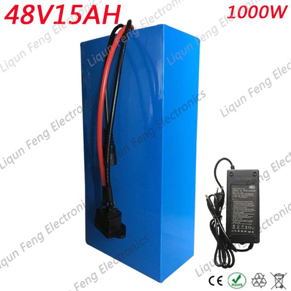 

48v 15ah battery pack 48v 15ah 1000w ebike e cooter lithium ion battery 30a bm and 42v 2a charger cu tom tax