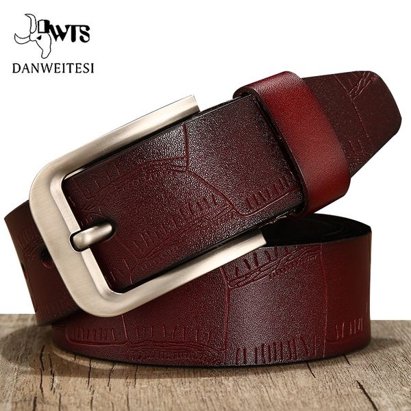 

dwts]men belt genuine leather belt male enuine leather belts for men cowhide fashion pin buckle, Black;brown