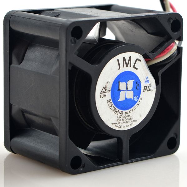 

original jmc 3828-12hb 4025 4cm 0.3a 3 wire dual ball cooling fan for