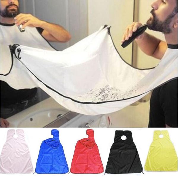 120x80 cm impermeabile uomo pongee cura della barba grembiule da barba bavaglino tagliacapelli viso mantello lavandino nero bianco rasatura pulizia pulizia protezione