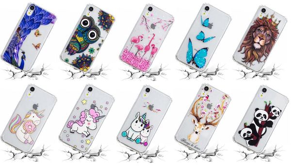 

Shockproof Soft TPU Case For Iphone XR XS Max 8 7 6 6s Galaxy S9 Note 9 8 S8(J4 J6 A8 J2 Pro)2018 Unicorn Lion Flower Panda Flamingo Cover
