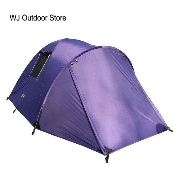 

family tent wj outdoor snzp033 hiking big tents double layer aluminium pole 4 person outdoor camping equipment