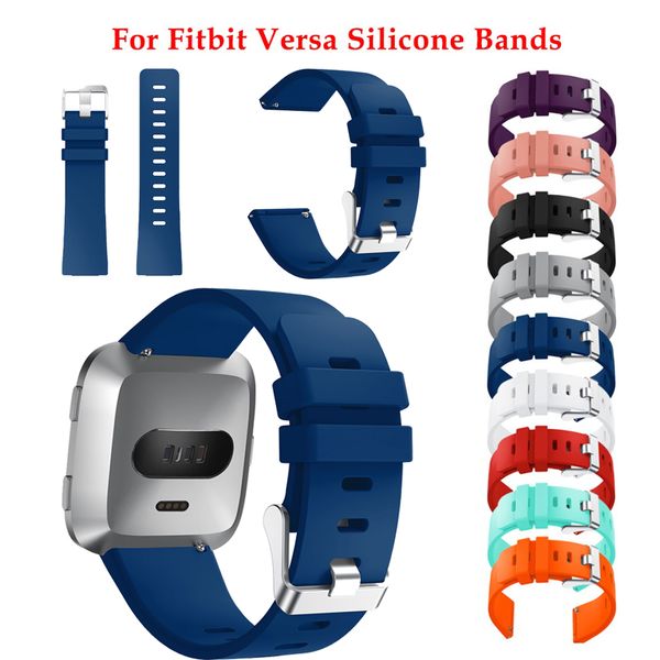 Faixa Para Fitbit Versa Pequeno//grande Cinta De Silicone Borracha Pulseira de substituição