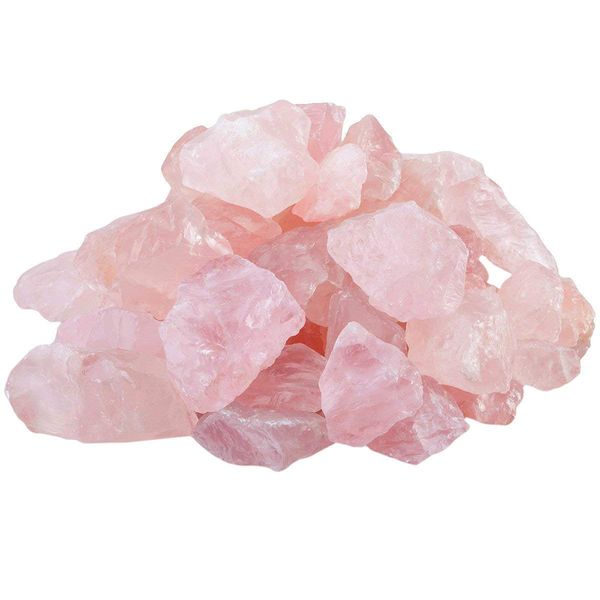 

200g natural raw pink rose quartz crystal rough stone specimen for tumbling, polishing, wicca & reiki crystal healing
