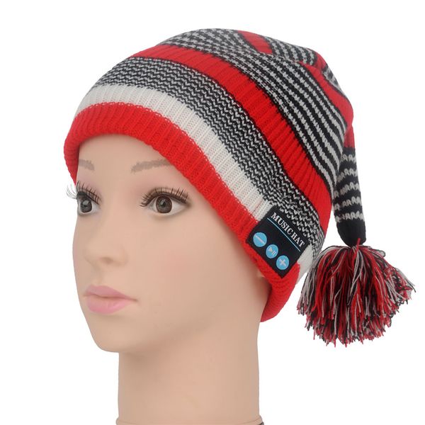 

2018 women novelty bluetooth wireless smart beanie hat handsmusic speaker chriatmas hat, Blue;gray