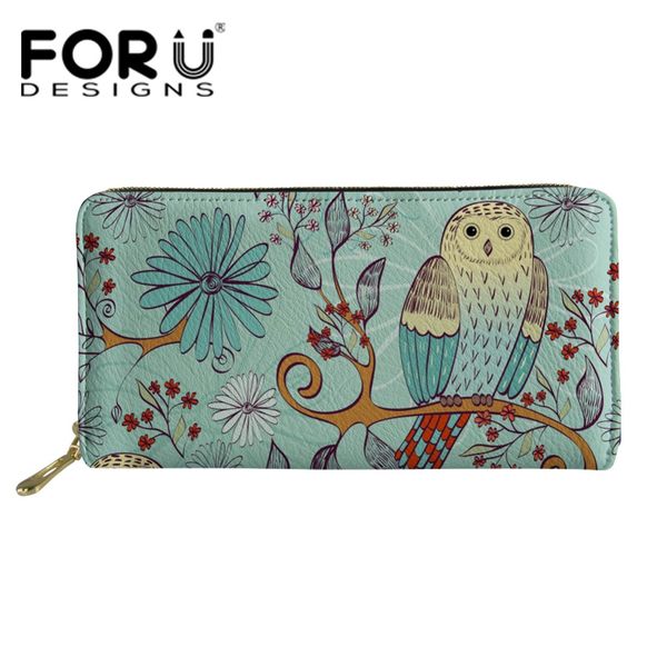 

forudesigns cartoon cute owl printing women wallet and purse female travel long wallets card purse girls party bag coin holders, Red;black