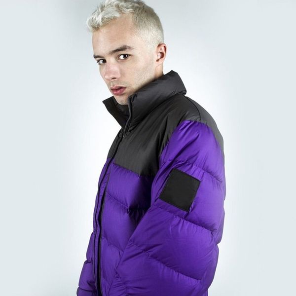 

nuptse вниз куртка высокая улица хип-хоп мужчины и женщины пары желтый черный фиолетовый узел веревки вниз куртка hfssyrf005, Black