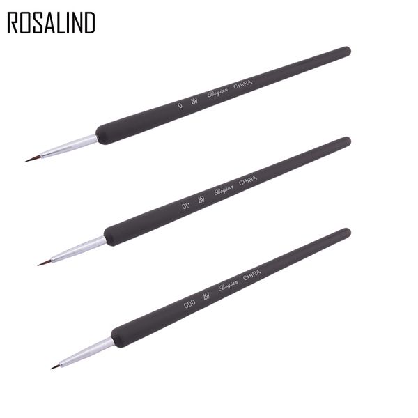

rosalind 3pcs/set nail art stirring rod tools nail art pen professional dotting painting drawing dot for manicure handle design, Silver