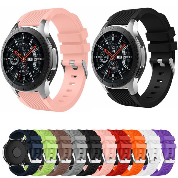 

soft silicone watch band for samsung galaxy 46mm strap rubber replacement bracelet for huami amazfit stratos 2 pace 2 band, Black;brown